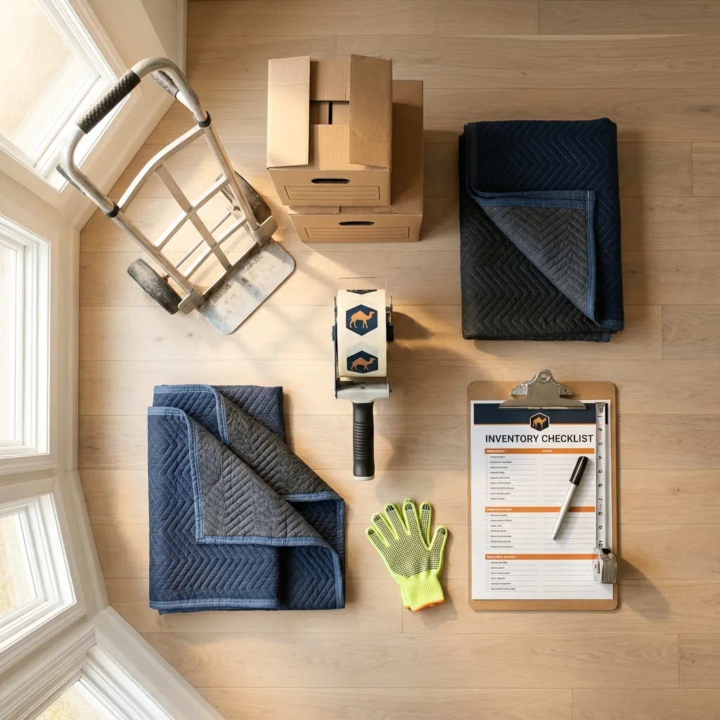 Professional moving supplies and packing materials layout for Wolf Point residential relocations